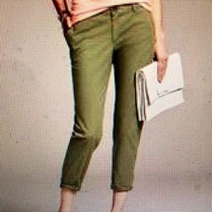 Banana Republic City Chino Roll Up Olive Green